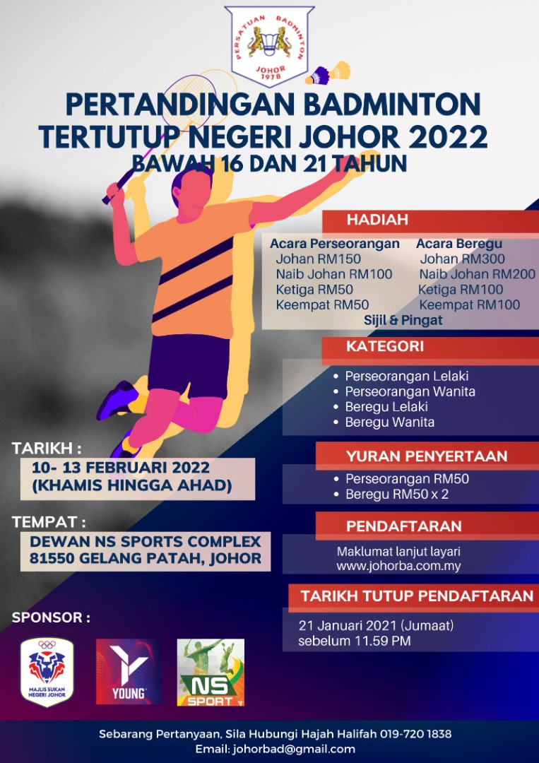 pengumuman Persatuan Badminton Johor